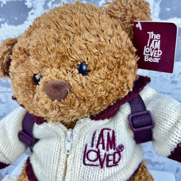 I Am Loved Teddy Bear 2005 Helzberg Diamonds Stuffed Bear Gift‎ Pouch Backpack - Picture 4 of 11